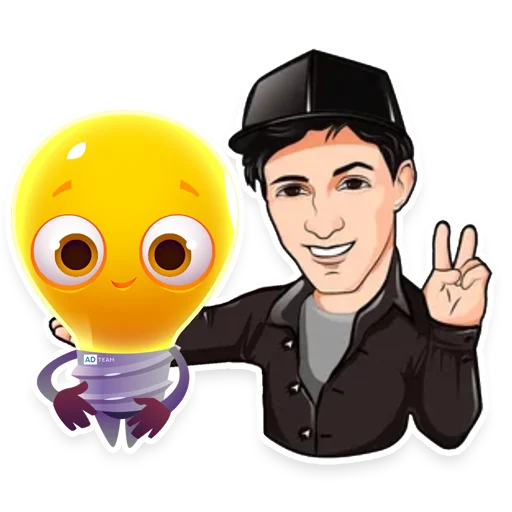 ✌ Стикер «Lamp AdTeam» для Telegram