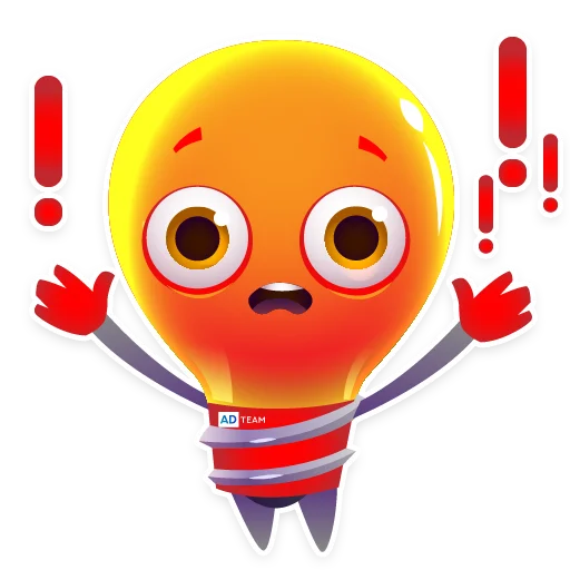 😱 Стикер «Lamp AdTeam» для Telegram