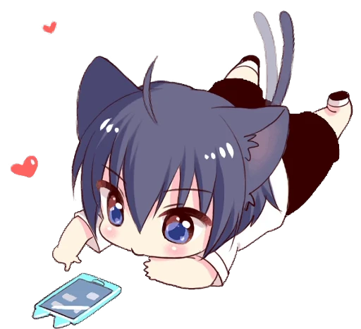 📱 Стикер «Boy of the Black Cat Animated» для Telegram