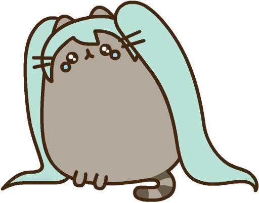🥺 Стикер «Hatsune Miku x Pusheen» для Telegram