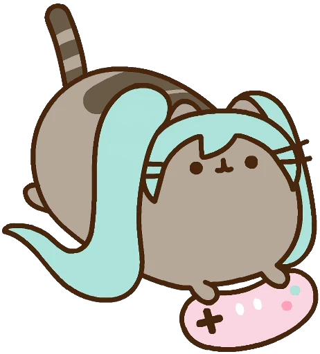 🎮 Стикер «Hatsune Miku x Pusheen» для Telegram