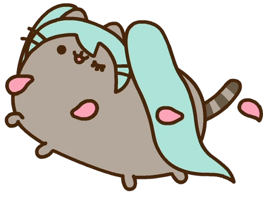 😉 Стикер «Hatsune Miku x Pusheen» для Telegram
