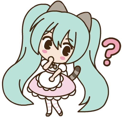 😯 Стикер «Hatsune Miku x Pusheen» для Telegram