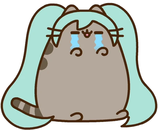 😭 Стикер «Hatsune Miku x Pusheen» для Telegram