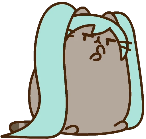 🤨 Стикер «Hatsune Miku x Pusheen» для Telegram