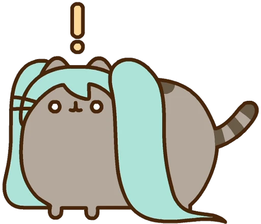 😮 Стикер «Hatsune Miku x Pusheen» для Telegram