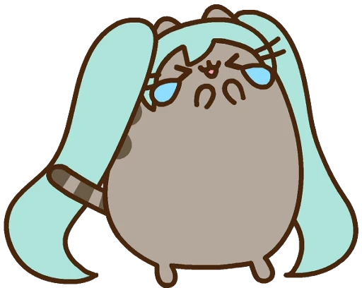 🤣 Стикер «Hatsune Miku x Pusheen» для Telegram