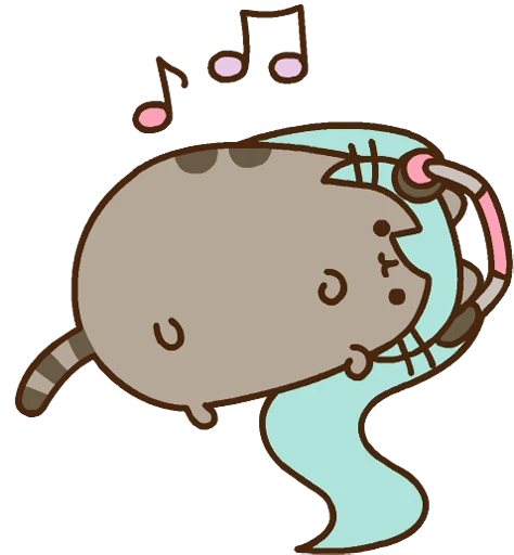 🎧 Стикер «Hatsune Miku x Pusheen» для Telegram