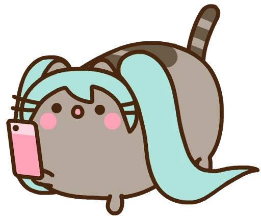 😳 Стикер «Hatsune Miku x Pusheen» для Telegram