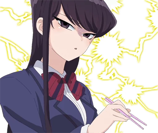 🤨 Стикер «TV Anime "Komi Can&;t Communicate"» для Telegram