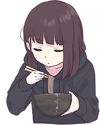 🍜 Стикер «Menhera-chan Animation 2 ENG» для Telegram