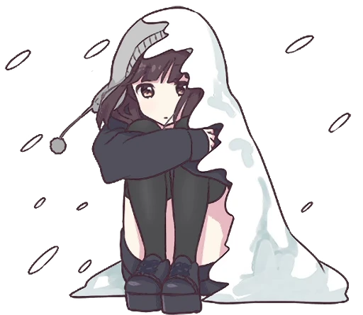 ⛄ Стикер «Menhera-chan Animation 2 ENG» для Telegram