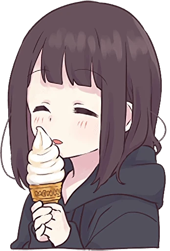🍦 Стикер «Menhera-chan Animation 2 ENG» для Telegram