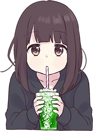 🥤 Стикер «Menhera-chan Animation 2 ENG» для Telegram