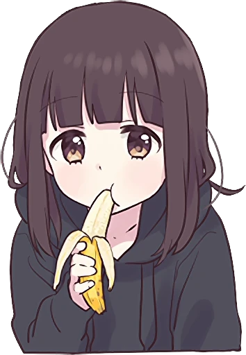 🍌 Стикер «Menhera-chan Animation 2 ENG» для Telegram