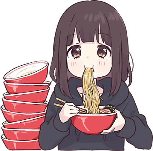 🍜 Стикер «Menhera-chan Animation 2 ENG» для Telegram
