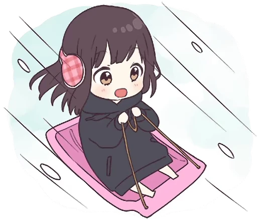 🏂 Стикер «Menhera-chan Animation 2 ENG» для Telegram