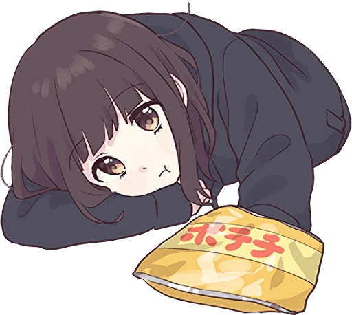 🍟 Стикер «Menhera-chan Animation 2 ENG» для Telegram