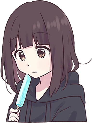 🍧 Стикер «Menhera-chan Animation 2 ENG» для Telegram