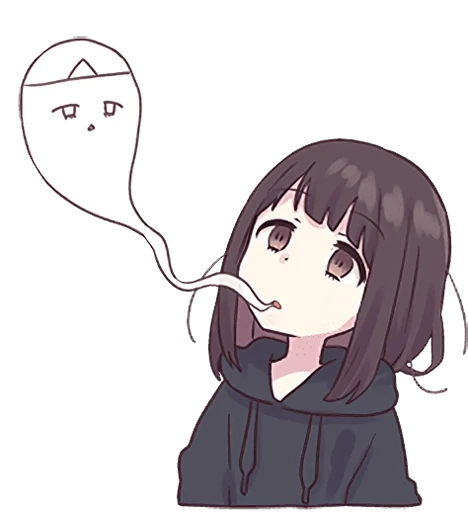 👻 Стикер «Menhera-chan Animation ENG» для Telegram