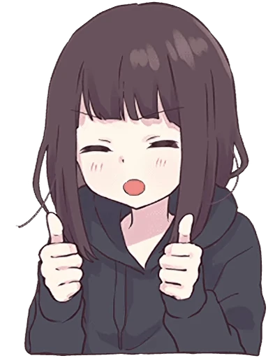 👍 Стикер «Menhera-chan Animation ENG» для Telegram