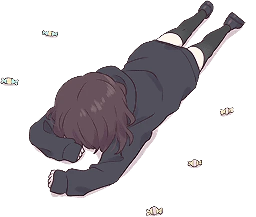 😣 Стикер «Menhera-chan Animation ENG» для Telegram