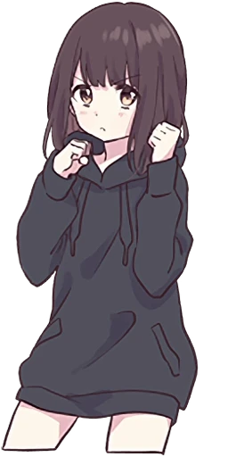 👊 Стикер «Menhera-chan Animation ENG» для Telegram