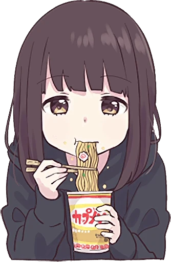 🍜 Стикер «Menhera-chan Animation ENG» для Telegram
