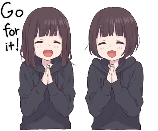 👏 Стикер «Menhera-chan Animation ENG» для Telegram