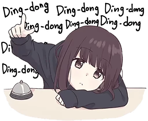 🔔 Стикер «Menhera-chan Animation ENG» для Telegram