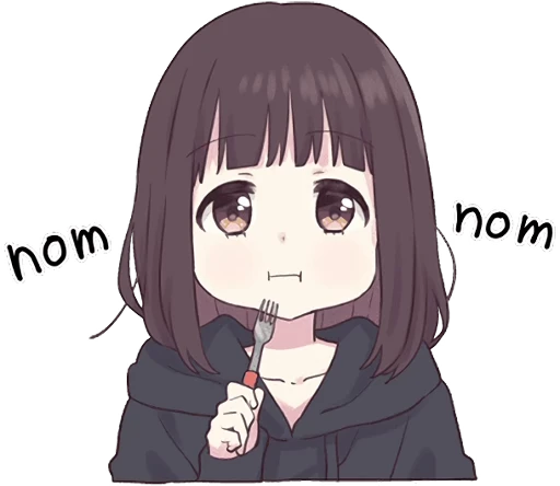 🍽️ Стикер «Menhera-chan Animation ENG» для Telegram
