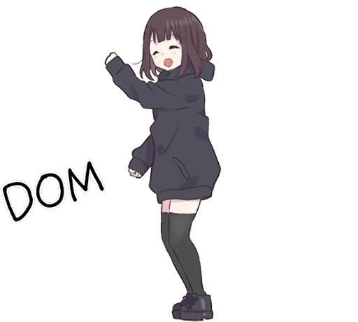 💃 Стикер «Menhera-chan Animation ENG» для Telegram
