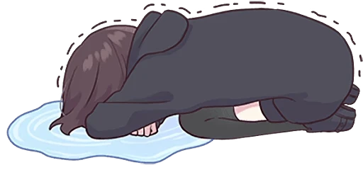 😭 Стикер «Menhera-chan Animation ENG» для Telegram