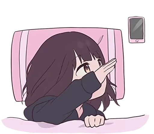 😴 Стикер «Menhera-chan Animation ENG» для Telegram
