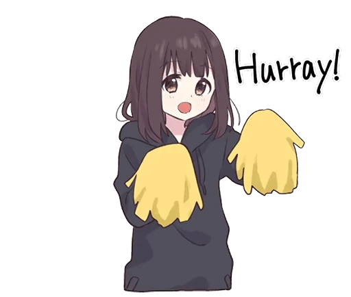 🙌 Стикер «Menhera-chan Animation ENG» для Telegram