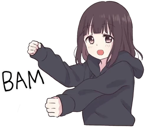 ✊ Стикер «Menhera-chan Animation ENG» для Telegram