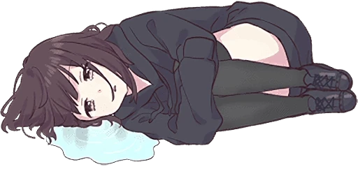 😭 Стикер «Menhera-chan Animation ENG» для Telegram