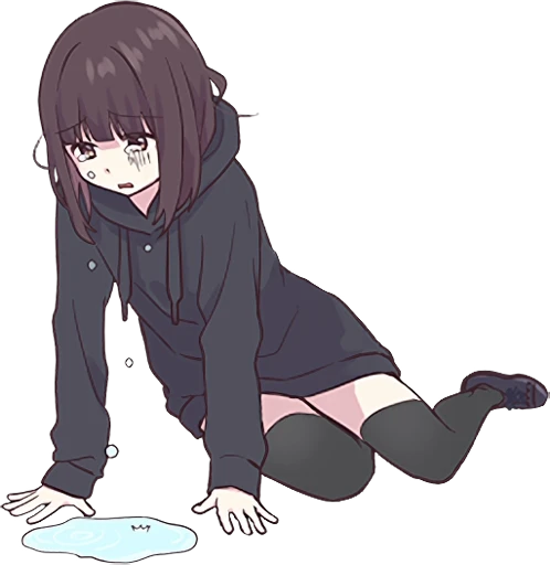 😭 Стикер «Menhera-chan Animation ENG» для Telegram