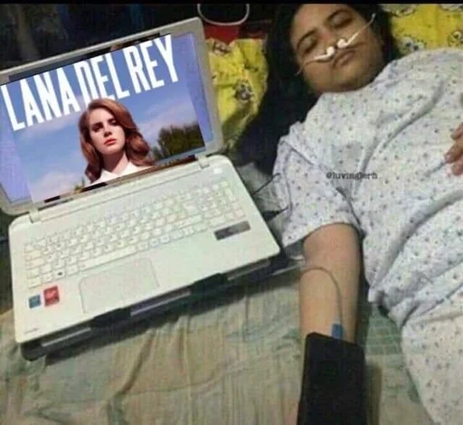 🦶 Стикер «queen lana del rey» для Telegram