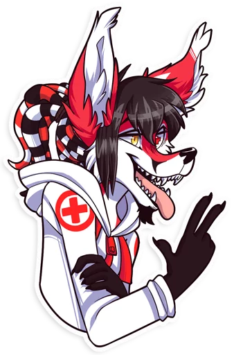 😝 Стикер «Lapfox» для Telegram