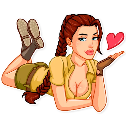 😘 Стикер «Tomb Raider» для Telegram