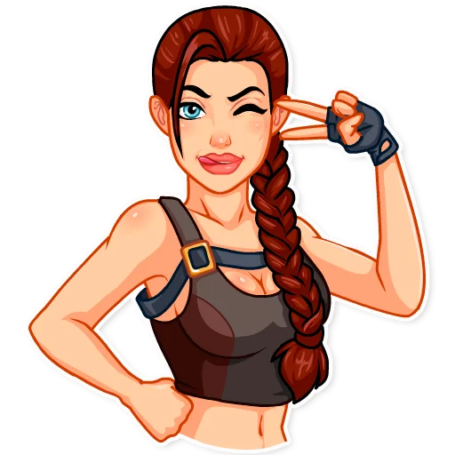 ✌️ Стикер «Tomb Raider» для Telegram