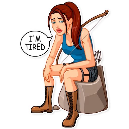 😞 Стикер «Tomb Raider» для Telegram