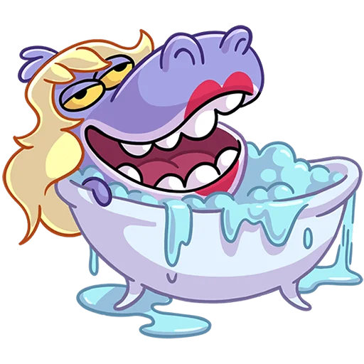 🛁 Стикер «Бегемотиха Лариска Без Текста» для Telegram