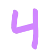 🔵 Эмодзи «Лаванда - фиолетовый простой шрифт» для Telegram