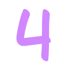 4️⃣ Эмодзи «Лаванда - фиолетовый простой шрифт» для Telegram