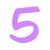 5️⃣ Эмодзи «Лаванда - фиолетовый простой шрифт» для Telegram