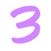 3️⃣ Эмодзи «Лаванда - фиолетовый простой шрифт» для Telegram