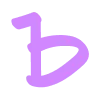 🔵 Эмодзи «Лаванда - фиолетовый простой шрифт» для Telegram