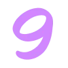 9️⃣ Эмодзи «Лаванда - фиолетовый простой шрифт» для Telegram
